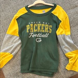 NFL Kids Green Bay Packers Long Sleeve Tee - Green, Yellow, Gray
